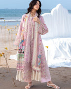 ‎‎‎‎‎‎‎‎‎‎‎‎‎‎‎‎‎‎‎‎MAHNUR-3PC LAWN CHIKANKAARI EMBROIDERED SHIRT WITH CHIFFON PRINTED DUPATTA AND TROUSER-DPC-4787