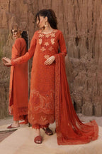 ‎‎‎‎‎‎‎‎RANG RASIA-3PC CHIKANKARI LAWN EMBROIDERED WITH ORGANZA EMBROIDERED DUPATTA & TROUSER -DPC-4529