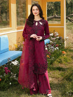 ASIM JOFA-3PC LAWN SEQUIN EMBROIDERED SHIRT WITH KHADDI NET EMB DUPATTA AND EMB TROUSER-DPC-4805