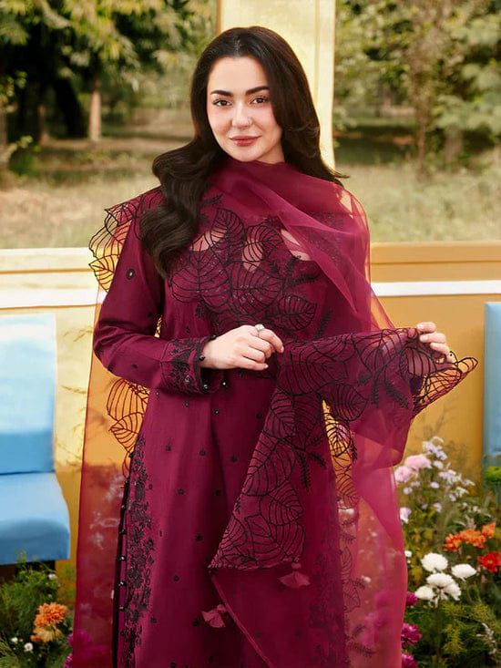 ASIM JOFA-3PC LAWN SEQUIN EMBROIDERED SHIRT WITH KHADDI NET EMB DUPATTA AND EMB TROUSER-DPC-4805