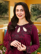 ASIM JOFA-3PC LAWN SEQUIN EMBROIDERED SHIRT WITH KHADDI NET EMB DUPATTA AND EMB TROUSER-DPC-4805