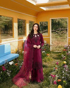ASIM JOFA-3PC LAWN SEQUIN EMBROIDERED SHIRT WITH KHADDI NET EMB DUPATTA AND EMB TROUSER-DPC-4805