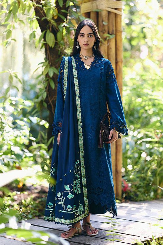 SUFFUSE-3PC LAWN EMBROIDERED SHIRT WITH KHAADI NET EMBROIDERED DUPATTA AND TROUSER-DPC-4815