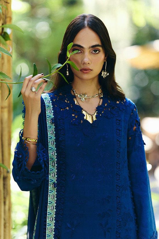 SUFFUSE-3PC LAWN EMBROIDERED SHIRT WITH KHAADI NET EMBROIDERED DUPATTA AND TROUSER-DPC-4815