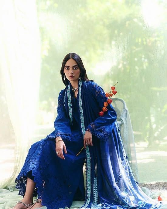 SUFFUSE-3PC LAWN EMBROIDERED SHIRT WITH KHAADI NET EMBROIDERED DUPATTA AND TROUSER-DPC-4815