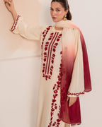 ‎‎‎‎‎‎‎IZEL-3PC LAWN EMBROIDERED SHIRT WITH CHIFFON TYE&DYE DUPATTA AND TROUSER-DPC-4649