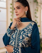 ‎‎‎‎‎‎‎‎‎‎‎‎‎‎‎‎‎‎MIRANA-3PC LAWN EMBROIDERED SHIRT WITH BAMBER CHIFFON DUPATTA AND TROUSER-DPC-4728