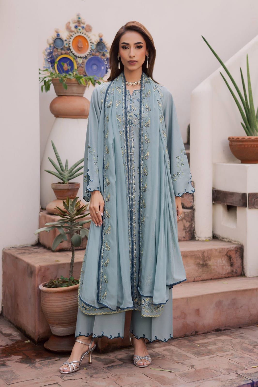 BATIK-3PC LAWN EMBROIDERED SHIRT WITH KHADDI NET EMB DUPATTA AND TROUSER-DPC-4750
