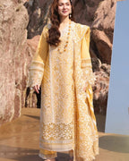 ‎IMROZIA-3PC LAWN CHIKANKARI EMBROIDERED SHIRT WITH KHADDI NET EMB DUPATTA AND EMB TROUSER-DPC-4707