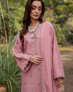 BATIK-3PC LAWN EMBROIDERED SHIRT WITH CHIFFON EMBROIDERED DUPATTA AND TROUSER-DPC-4755