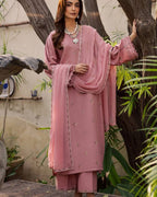BATIK-3PC LAWN EMBROIDERED SHIRT WITH CHIFFON EMBROIDERED DUPATTA AND TROUSER-DPC-4755