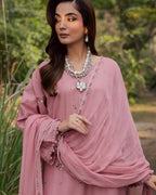 BATIK-3PC LAWN EMBROIDERED SHIRT WITH CHIFFON EMBROIDERED DUPATTA AND TROUSER-DPC-4755