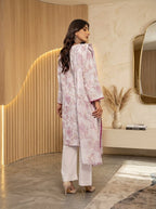 KAYSERIA-3PC LAWN PRINTED CUTWORK EMBROIDERY SHIRT WITH LAWN PRINTED DUPATTA AND AIRJET DYED TROUSER AHZ-0001