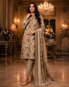 ‎‎‎‎‎‎‎‎‎‎‎‎‎‎‎‎‎RANGREZA-3PC LAWN PRINTED SCHIFFLI SHIRT WITH LAWN PRINTED SCHIFFLI DUPATTA AND DYED CAMBRIC TROUSER AHZ-0014