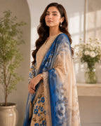 ‎‎‎‎‎‎‎‎‎‎‎‎‎‎‎‎‎FATIMA ZEHRA-3PC LAWN PRINTED LUXURY SHIRT WITH LAWN EMBROIDERED DUPATTA AND DYED CAMBRIC TROUSER AHZ-0022