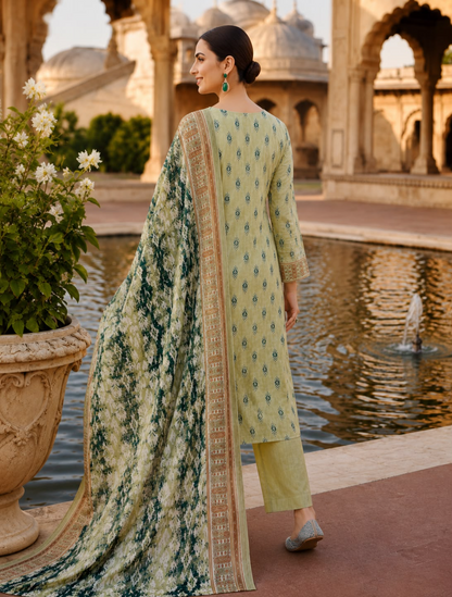 Unstich Shanzey Lawn Suit 3PC #010